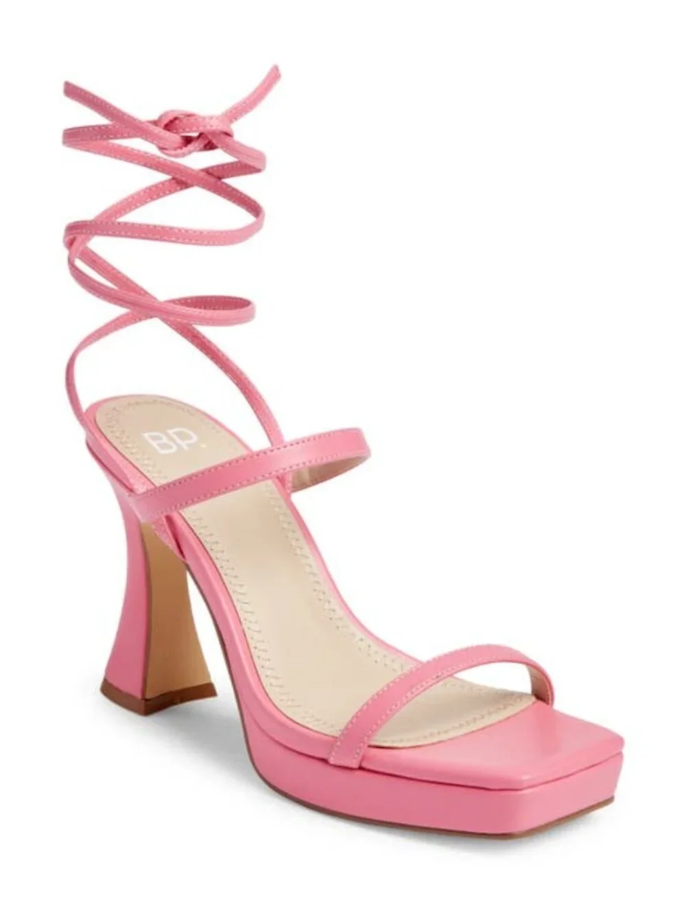 BP Women's Platform Strappy Pink Block Heels Size 9.5 NWOT
